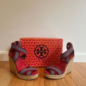 Tory Burch Red White and Blue Espadrilles - Size 6